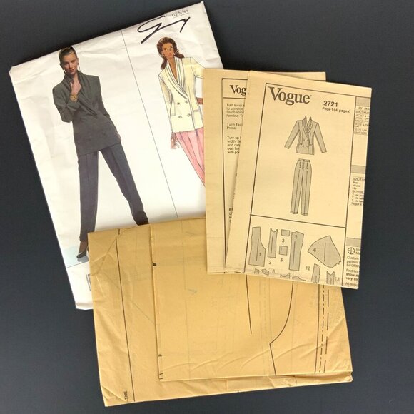 Vogue 2721 Genny Designer Original Misses Jacket Pants Sz 6-10 Sewing Pattern - Picture 3 of 3